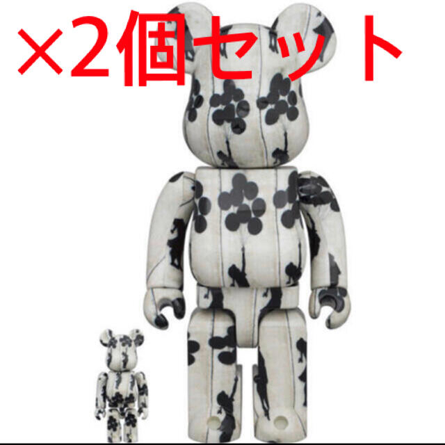 MEDICOM TOY(メディコムトイ)のBE@RBRICK Flying Balloons Girl 100％&400％ ハンドメイドのおもちゃ(フィギュア)の商品写真