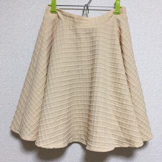 ★6点2000円対象　チェック加工フレアスカート(ひざ丈スカート)