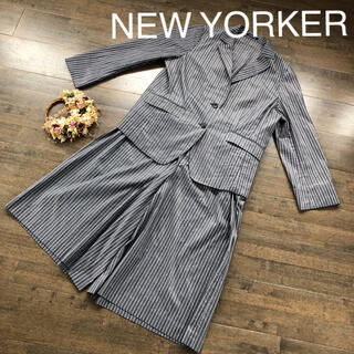 ニューヨーカー(NEWYORKER)のNEW YORKER ニューヨーカー　ワイドパンツセットアップ　グレー　21 (スーツ)