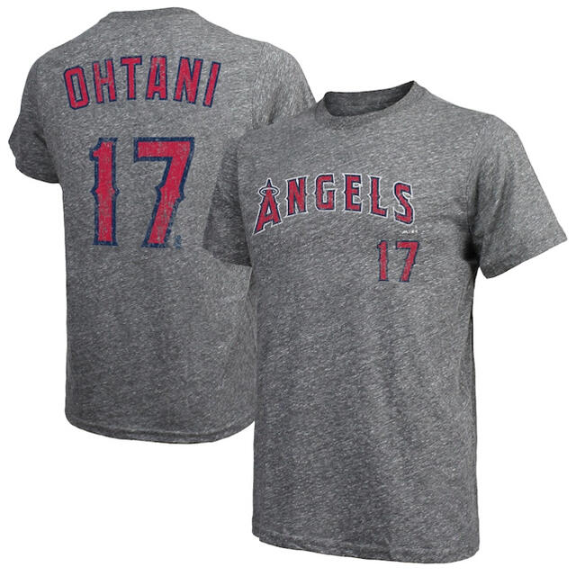 大谷翔平ロサンゼルスエンゼルスMLB公認 Majestic 17番Tシャツ2XL