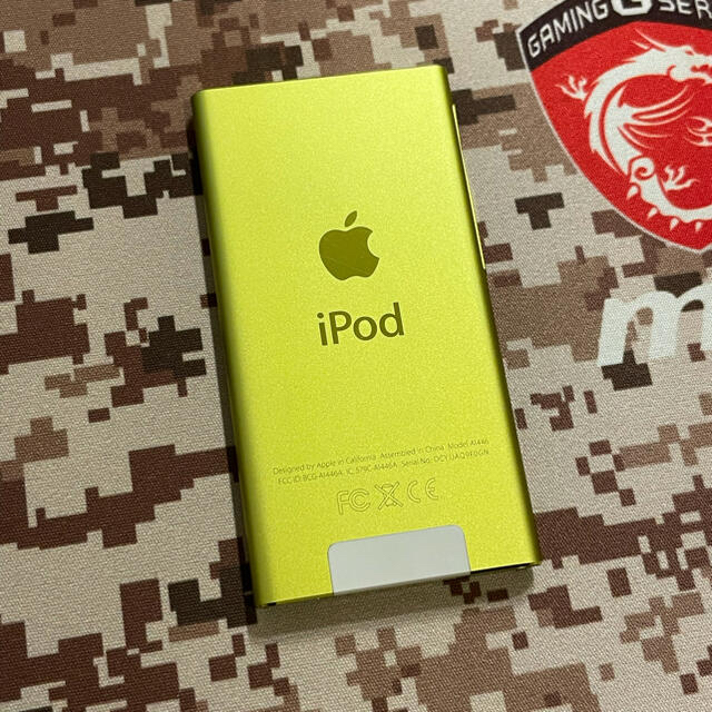 Apple(アップル)のipod nano 7世代 イエロー スマホ/家電/カメラのオーディオ機器(ポータブルプレーヤー)の商品写真