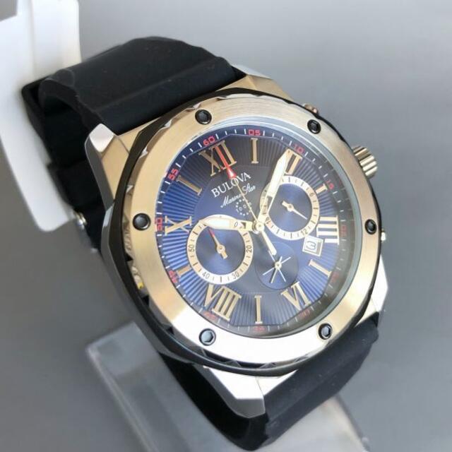 【新品】Bulova ブローバ マリンスター ブルー盤面 44mm メンズ腕時計