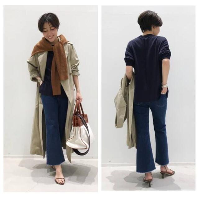 L'Appartement DEUXIEME CLASSE(アパルトモンドゥーズィエムクラス)のL'Appartement CROPPED FLARE DENIM レディースのパンツ(デニム/ジーンズ)の商品写真