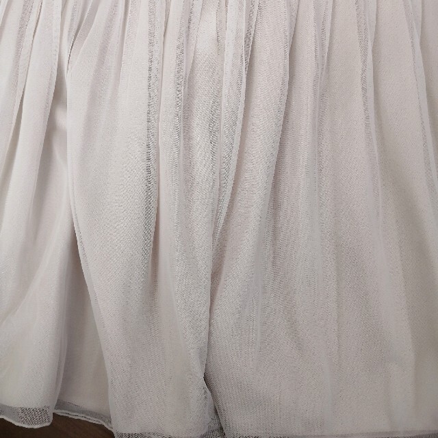 ANAYI(アナイ)の美品　アナイ　チュールスカート　レーススカート　ホワイト レディースのスカート(ひざ丈スカート)の商品写真