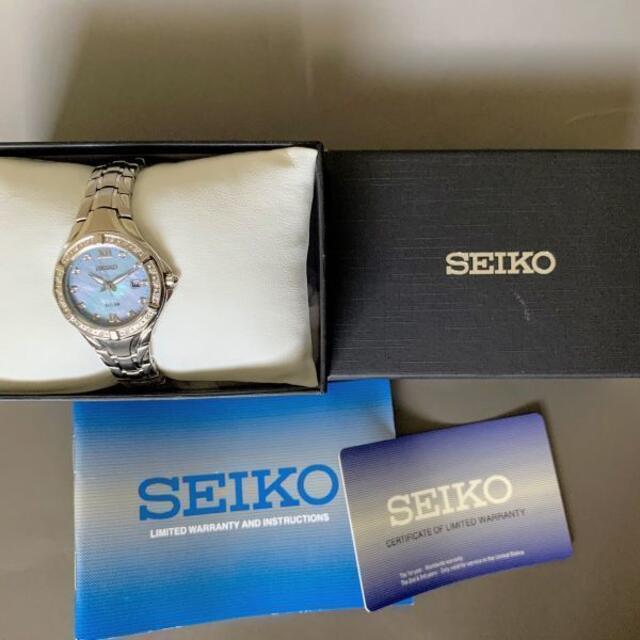 新品★セイコー ソーラー ライトブルーパール文字盤 SEIKO レディース腕時計 新品★セイコー ソーラー ライトブルーパール文字盤 SEIKO レディース腕時計