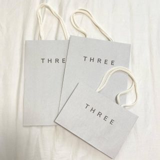 スリー(THREE)の【まとめ買い割】THREE ショップ袋 3枚セット(ショップ袋)