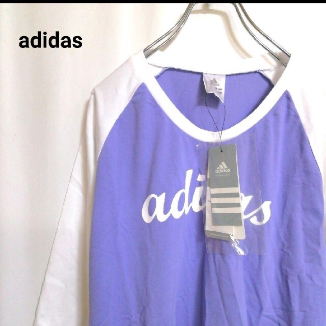 adidas(アディダス)の【未使用】アディダス　ロンt  ロゴプリント　薄手　長袖 レディースのトップス(Tシャツ(長袖/七分))の商品写真