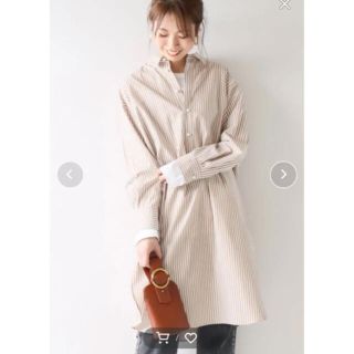 スピックアンドスパン(Spick & Span)のスピック&スパン　美品パールボタンロングシャツ(シャツ/ブラウス(長袖/七分))