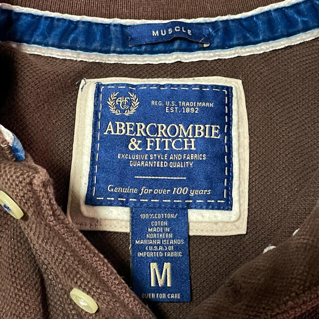 Abercrombie&Fitch(アバクロンビーアンドフィッチ)のアバクロ Abercrombie&fitch ポロシャツ ラガーシャツ 長袖 メンズのトップス(ポロシャツ)の商品写真