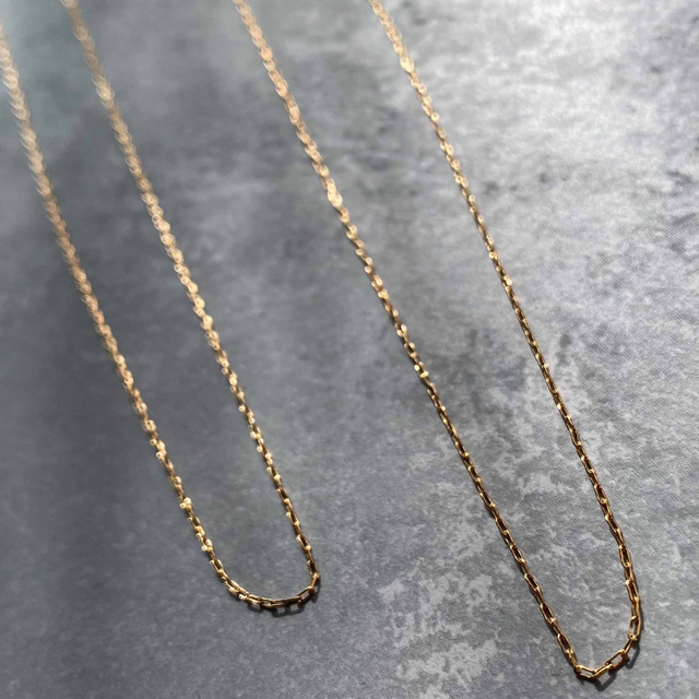 華奢ネックレス gold 0.8mm✴︎40cm サージカルステンレス レディースのアクセサリー(ネックレス)の商品写真