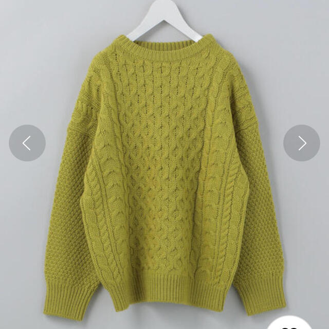 ニット/セーター美品 roku 6 ケーブルニット　LIGHT CABLE KNIT