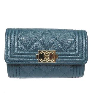 シャネル(CHANEL)のシャネル カードケース ボーイシャネルフラップ キャビアスキン(財布)