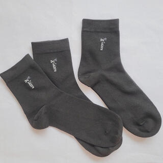 メンズ 靴下 メンズソックス 綿混リブソックス/黒×2足セット ブラック(ソックス)