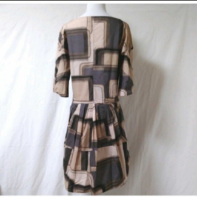本物 コレクション MARNI マルニ アートデザイン七分袖 ワンピース 40