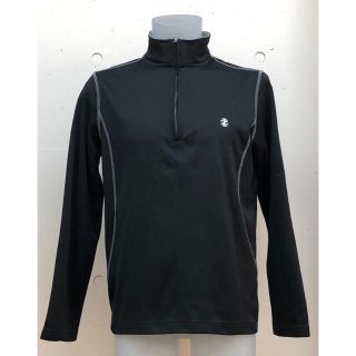 ラコステ(LACOSTE)の五回使用 import LA直輸入 IZODの黒いジップアップトップス M位(ジャージ)