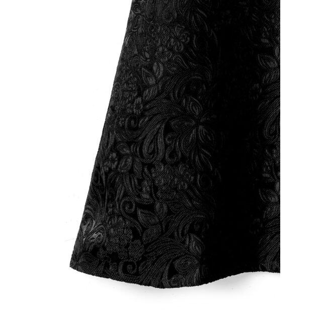 GRL(グレイル)の☆送料無料☆GRL ジャガードフレアスカート ブラック L レディースのスカート(ロングスカート)の商品写真
