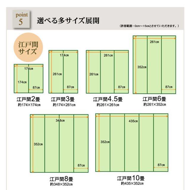 日本製 洗えるPPカーペット グリーン江戸間2畳 約174×174cm　バルカン 6
