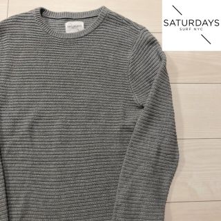 サタデーズサーフニューヨークシティー(SATURDAYS SURF NYC)のSaturdays SURF NYC コットン　ニット　セーター　グレー　XS(ニット/セーター)