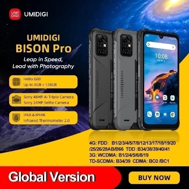 スマートフォン/携帯電話UMIDIGI BISON Pro 8GB/128GB