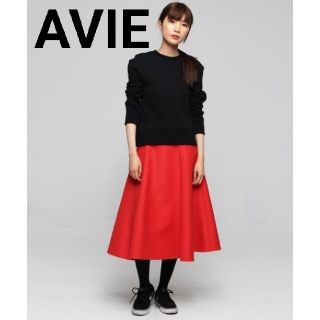 アビィ(avie)の試着のみ　AVIE 　アヴィ　ロングスカート　38 レッド　赤(ロングスカート)