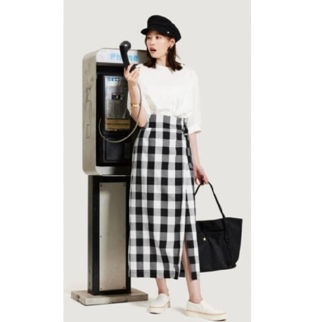 しまむら(シマムラ)のhk works london リボン付きラップタイトスカート Mサイズ レディースのスカート(ロングスカート)の商品写真