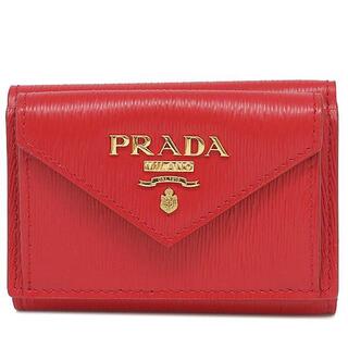 プラダ(PRADA)のプラダ 三つ折り財布　ミニウォレット　サフィアーノレザー(財布)
