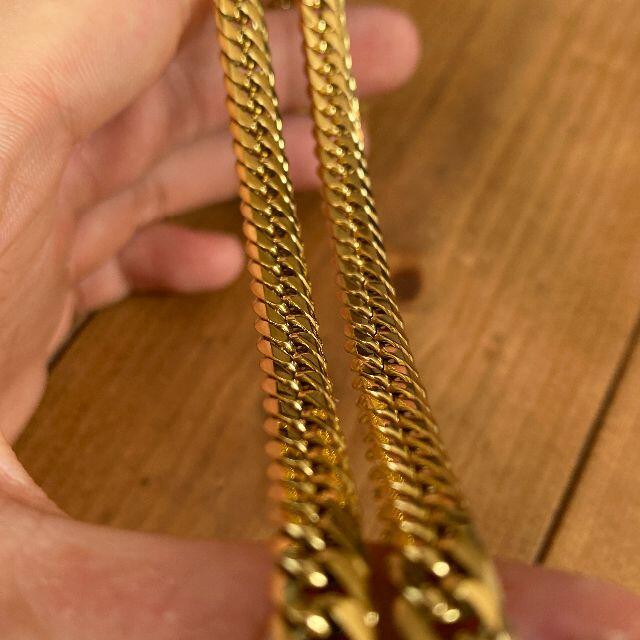 喜平ネックレス 六面ダブル 50cm 金ネックレス ゴールド 18k 中折 メンズのアクセサリー(ネックレス)の商品写真