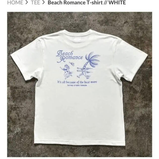 Beach Romance T-shirt // WHITE メンズのトップス(Tシャツ/カットソー(半袖/袖なし))の商品写真