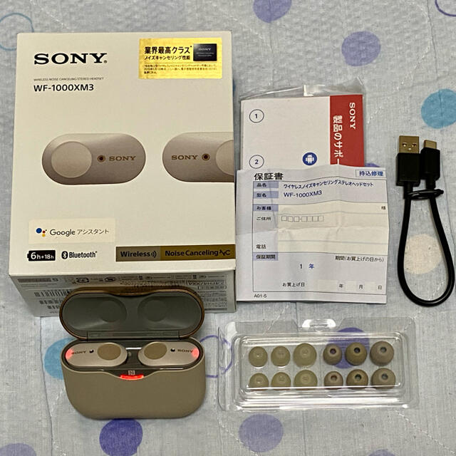 SONY(ソニー)のSONY WF-1000XM3 Bluetooth ワイヤレスイヤホン スマホ/家電/カメラのオーディオ機器(ヘッドフォン/イヤフォン)の商品写真