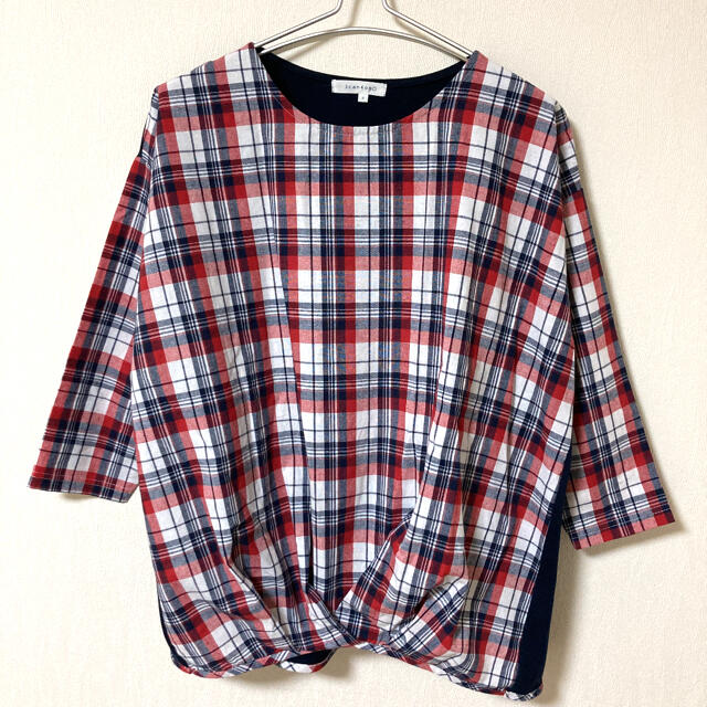 3can4on(サンカンシオン)のねじり裾のチェック長袖シャツ レディースのトップス(シャツ/ブラウス(長袖/七分))の商品写真