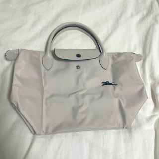 ロンシャン(LONGCHAMP)のロンシャン　プリアージュS ホワイト　グレー(ハンドバッグ)