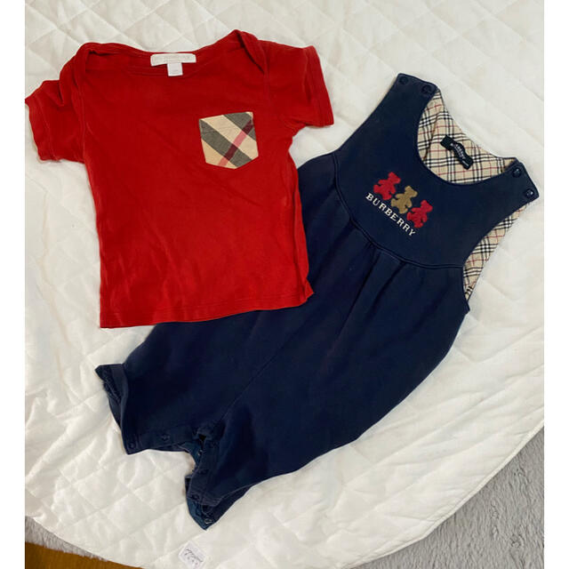 BURBERRY(バーバリー)のBurberry Baby 12 M tシャツ＋ロンパース　セット キッズ/ベビー/マタニティのベビー服(~85cm)(ロンパース)の商品写真