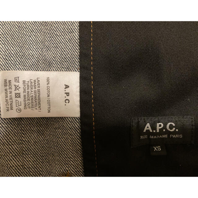 A.P.C(アーペーセー)のA.P.C.  アーペーセー　デニムジャケット Gジャン　xs メンズのジャケット/アウター(Gジャン/デニムジャケット)の商品写真