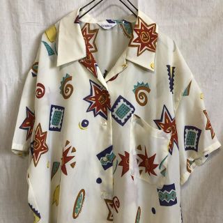 グリモワール(Grimoire)のvintage レトロ 柄 シャツ(シャツ/ブラウス(半袖/袖なし))