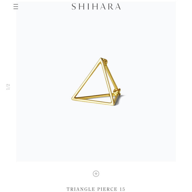 ピアスSHIHARA TRIANGLE PIERCE 15 シハラ ピアス