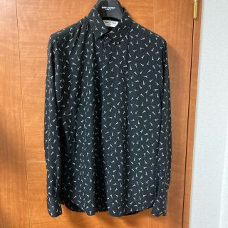 サンローラン(Saint Laurent)のサンローラン　シャツ　エッフェル塔　シルク　　ジャケット　デニム(シャツ)