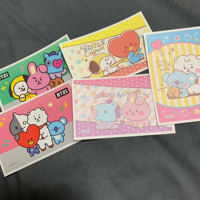 BT21 デコステッカー5枚セット エンタメ/ホビーのタレントグッズ(アイドルグッズ)の商品写真