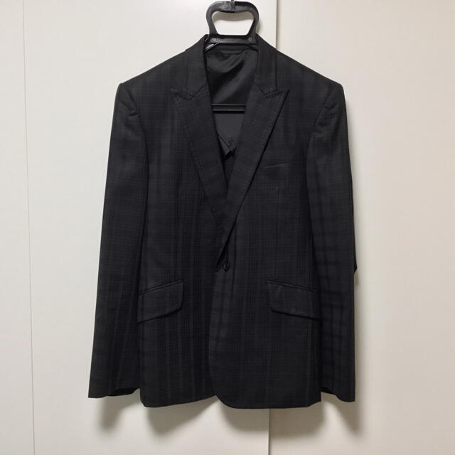 THE SUIT COMPANY(スーツカンパニー)のメンズスーツ セットアップ 黒 チェック柄 メンズのスーツ(セットアップ)の商品写真