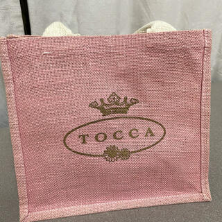 トッカ(TOCCA)のTOCCA ピンク　麻トートバッグ(トートバッグ)