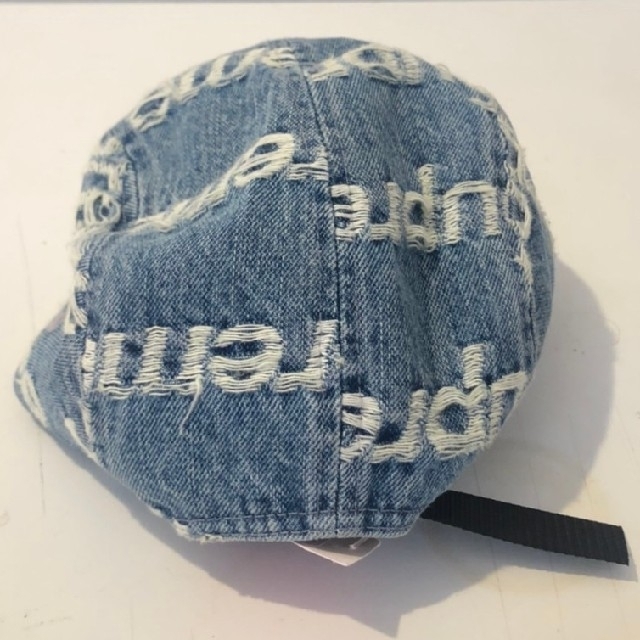 Supreme Frayed Logos Denim Camp Cap Blue 1