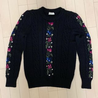 サンローラン(Saint Laurent)のSAINT LAURENT♡フラワーエンブロイダリーニット(ニット/セーター)