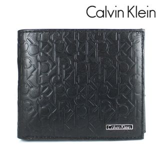 カルバンクライン(Calvin Klein)のカルバンクライン 財布 二つ折り メンズ エンボス レザー 74285 新品(折り財布)