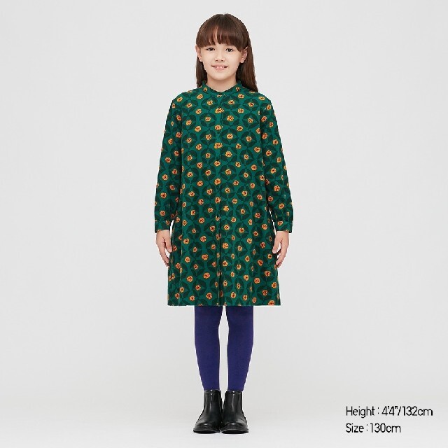 marimekko(マリメッコ)のマリメッコ　marimekko  ユニクロ　フランネル　ワンピース　女の子 キッズ/ベビー/マタニティのキッズ服女の子用(90cm~)(ワンピース)の商品写真