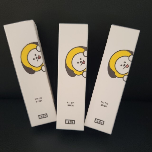 BT21 Fit on stick 3本セット コスメ/美容のベースメイク/化粧品(コントロールカラー)の商品写真