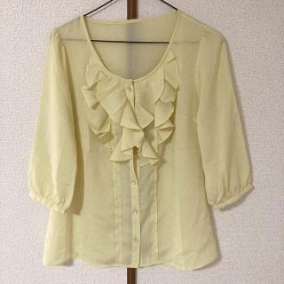 レディース服ブラウスオシャレなフリル付き(シャツ/ブラウス(長袖/七分))