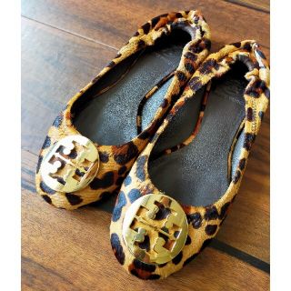 トリーバーチ(Tory Burch)のレオパード　フラットシューズ(バレエシューズ)