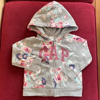 ベビーギャップ(babyGAP)のbaby gap 花柄プリントジップパーカー　18-24month(ジャケット/上着)