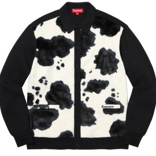 シュプリーム(Supreme)のSupreme Cow Print Cardigan black s(カーディガン)