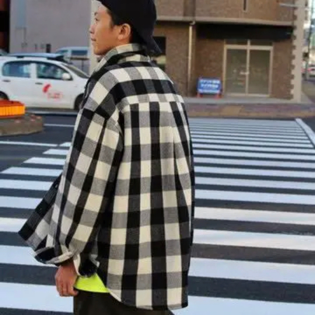 ベルギー製 UNUSED block check shirt jacket キムタク cpo | www