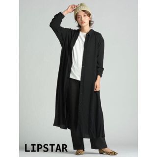 リップスター(LIPSTAR)のLIPSTAR レーヨンロングシャツワンピース(ロングワンピース/マキシワンピース)